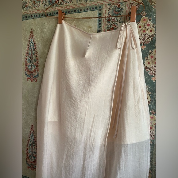 Anthropologie Sheer Maxi wrap Skirt - Picture 9 of 13